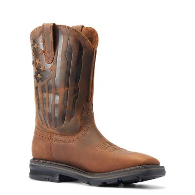 Image showing 2 th Ariat Men's Wide Square Toe Sierra Shock Shield Patriot Work Boots