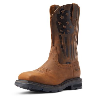 Image showing 0 th Ariat Men's Wide Square Steel Toe Sierra Shock Shield Patriot Wide Square Toe Work Boots
