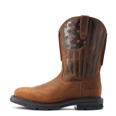 Image showing 4 th Ariat Men's Wide Square Steel Toe Sierra Shock Shield Patriot Wide Square Toe Work Boots