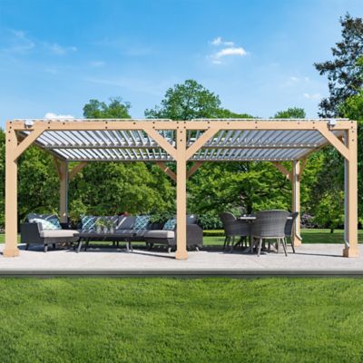 Image showing  10 ft. x 20 ft. Meridian Wood Room with Louvered Roof