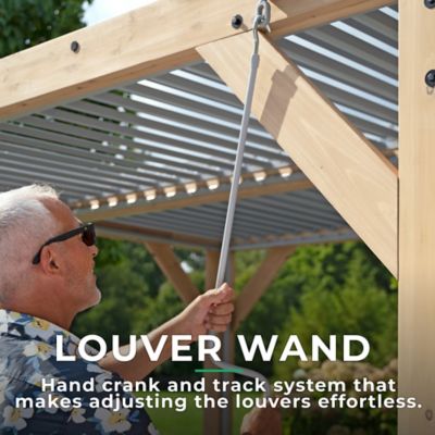 Image showing 9 th Yardistry 10 ft. x 12 ft. Meridian Wood Room with Louvered Roof