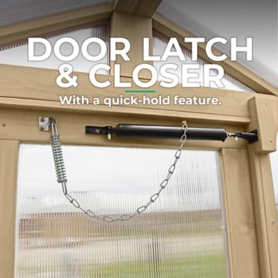 Image showing  6.7 ft. L x 7.8 ft. W Natural Cedar Meridian Greenhouse