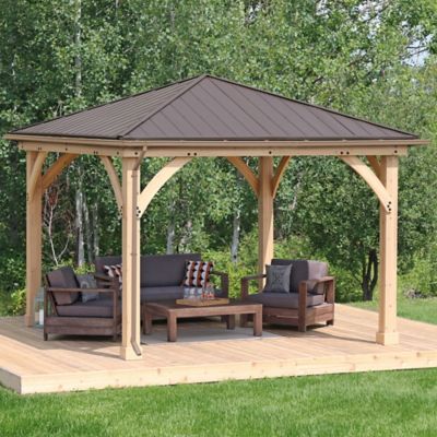 Image showing 5 th Yardistry Rain Gutter Kit for the 12 ft. x 12 ft. Meridian Gazebo