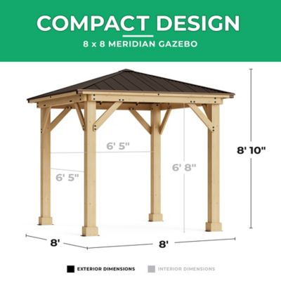 Image showing 7 th Yardistry 8 ft. x 8 ft. Meridian Gazebo