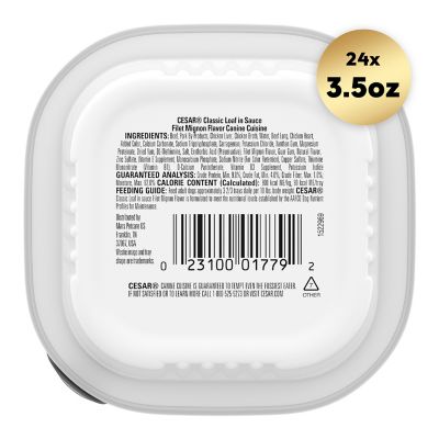 Image showing  Adult Small Breed Filet Mignon Classic Loaf in Sauce Wet Dog Food Multi-Pack, 3.5 oz., 24 pk.