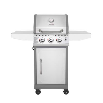 Royal Gourmet 3-Burner Propane Gas Stainless Steel Grill with Side Tables, 25,500 BTU, 376 sq. in. cooking area