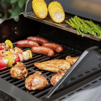 Image showing  3-Burner Stainless Steel Propane Gas Grill with Side Tables, Gray