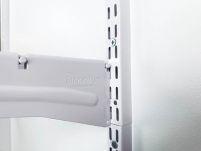 Image showing 5 th Triton Products Wall Mount Shelving Unit with 3 Steel Wire Shelves & Mounting Hardware, 1799-WHT