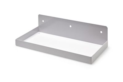 Triton Products 12 in. W x 6 in. D White Epoxy Coated Steel Pegboard Shelf for 1/8 in. and 1/4 in. Pegboard