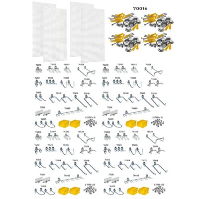 Image showing  Polypropylene Pegboards with 96 pc. Durahook Assortment, DB-4-KIT