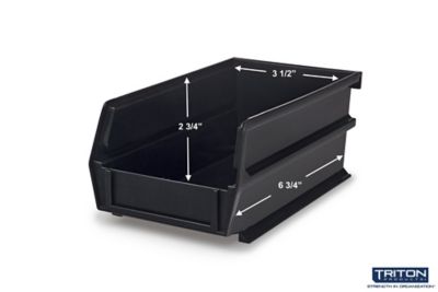 Image showing  Wall Storage Unit with (24) 7-3/8 in. L x 4-1/8 in. W x 3 in. H Black Interlocking Bins & Wall Mount Rails