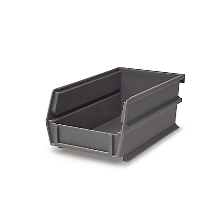 Triton Products 7-3/8 in. L x 4-1/8 in. W x 3 in. H Gray Stacking, Hanging, Interlocking Polypropylene Bins, 24 CT