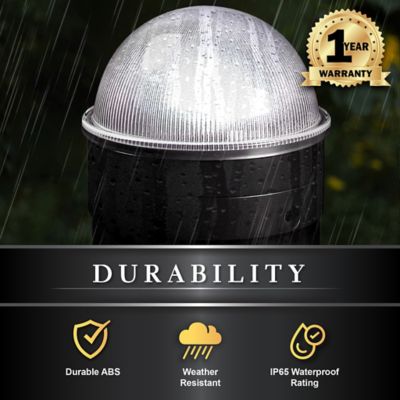 Image showing 5 th Classy Caps 5-Lumen Chainlink Summit Solar Post Cap, CH2233B