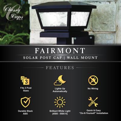 Image showing 6 th Classy Caps Fairmont Solar Post Cap, FS100B