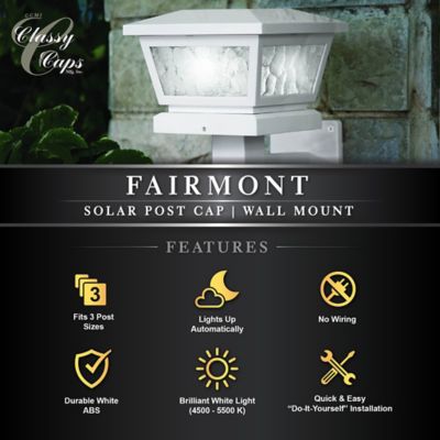 Image showing 6 th Classy Caps 10-Lumen Fairmont Solar Post Cap