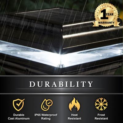 Image showing 5 th Classy Caps 15-Lumen Imperial Solar Post Cap, 4 in. x 4 in., SL211B