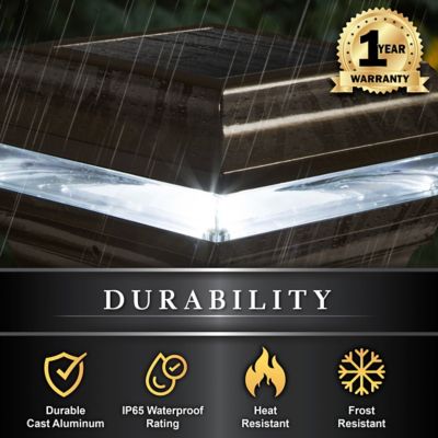 Image showing 5 th Classy Caps 15-Lumen Imperial Solar Post Cap, 4 in. x 4 in., SL211R