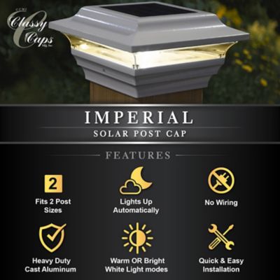 Image showing 6 th Classy Caps Imperial Solar Post Cap 4 x 4in., SL211W