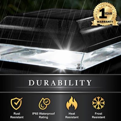 Image showing 5 th Classy Caps 15-Lumen Imperial Solar Post Cap, 5 in. x 5 in., SL214B