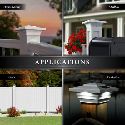 Image showing  10-Lumen Windsor Solar Post Cap