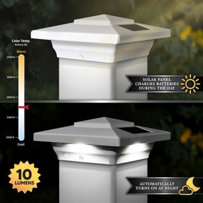 Image showing 6 th Classy Caps 10-Lumen Windsor Solar Post Cap