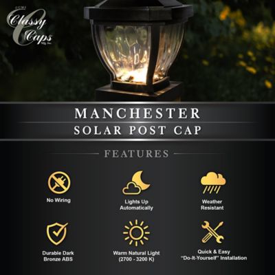 Image showing 6 th Classy Caps Manchester Solar Post Cap, SL994