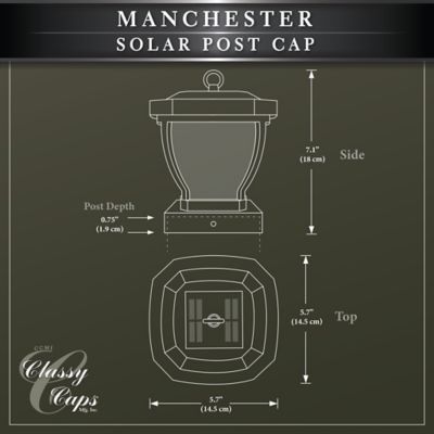 Image showing 7 th Classy Caps Manchester Solar Post Cap, SL994