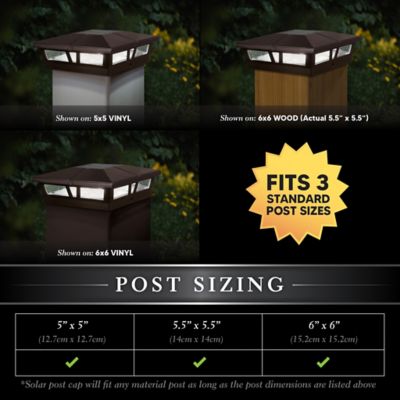 Image showing  10-Lumen Cambridge Solar Post Cap, SLC771B