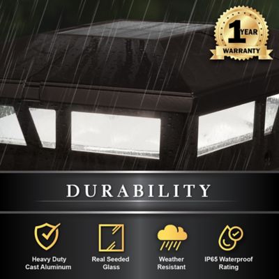 Image showing 5 th Classy Caps 10-Lumen Cambridge Solar Post Cap, SLC771C