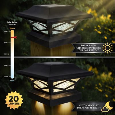 Image showing  20-Lumen Kingsbridge Dual Lighted Solar Post Cap, SLK807B