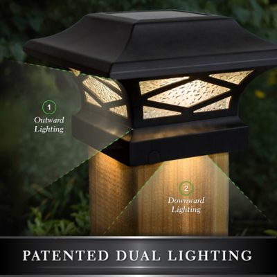 Image showing 6 th Classy Caps 20-Lumen Kingsbridge Dual Lighted Solar Post Cap, SLK807B