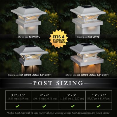 Image showing  20-Lumen Kingsbridge Dual Lighted Solar Post Cap, SLK807W