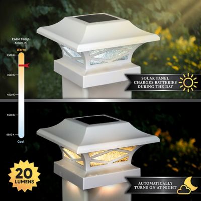 Image showing  20-Lumen Kingsbridge Dual Lighted Solar Post Cap, SLK807W