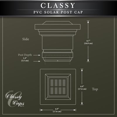 Image showing 7 th Classy Caps Classy Solar Post Cap, SLO74T