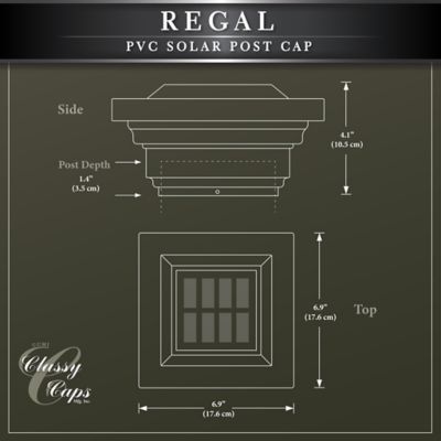 Image showing 6 th Classy Caps 15-Lumen Regal Solar Post Cap