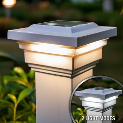 Image showing  4 in. x 4 in. Solar-Powered LED Regal Post Cap Light