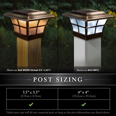 Image showing  15-Lumen Prestige Solar Post Cap, 4 in. x 4 in.