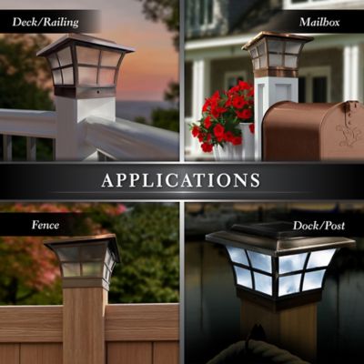 Image showing  15-Lumen Prestige Solar Post Cap, 4 in. x 4 in.