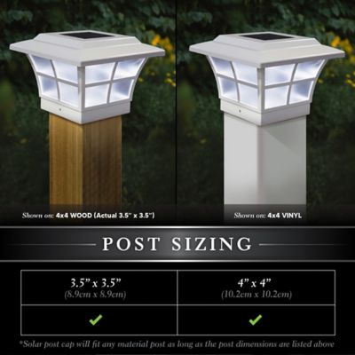 Image showing  12-Lumen Prestige Solar Post Cap, 4 in. x 4 in.