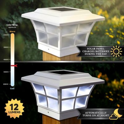 Image showing  12-Lumen Prestige Solar Post Cap, 4 in. x 4 in.
