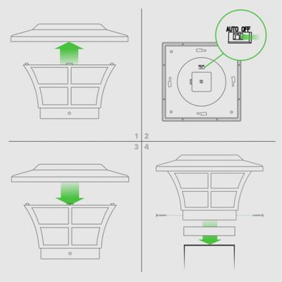 Image showing 8 th Classy Caps 12-Lumen Prestige Solar Post Cap, 4 in. x 4 in.