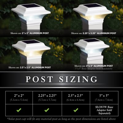 Image showing  10-Lumen Imperial Solar Post Cap, 2.5 in. x 2.5 in., SLO82W