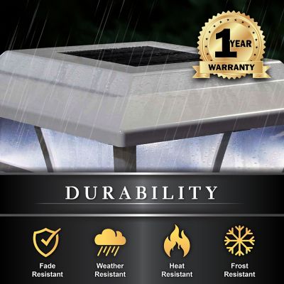 Image showing 5 th Classy Caps 12-Lumen Prestige Solar Post Cap, 5 in. x 5 in.