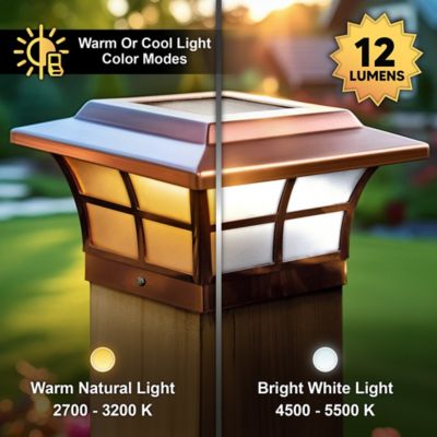 Image showing  12-Lumen Prestige Solar Post Cap 6 in. x 6 in.