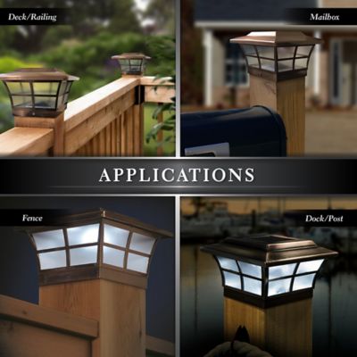 Image showing  12-Lumen Prestige Solar Post Cap 6 in. x 6 in.