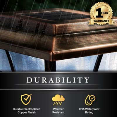 Image showing 5 th Classy Caps 12-Lumen Prestige Solar Post Cap 6 in. x 6 in.