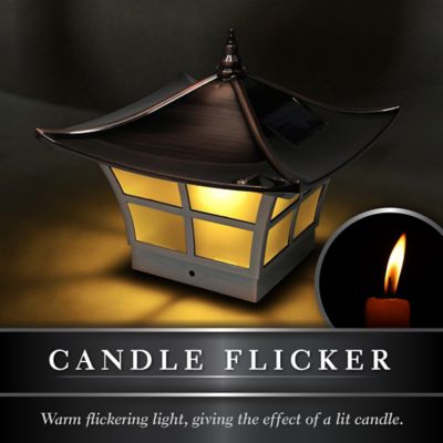 Image showing 6 th Classy Caps 6-Lumen Ambience Solar Post Cap