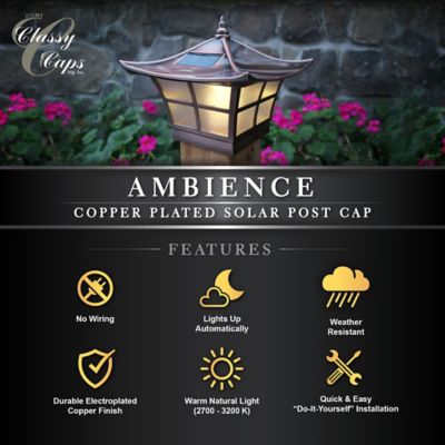 Image showing 7 th Classy Caps 6-Lumen Ambience Solar Post Cap