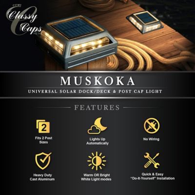 Image showing 8 th Classy Caps 25-Lumen Muskoka Solar Post Path and Dock Light