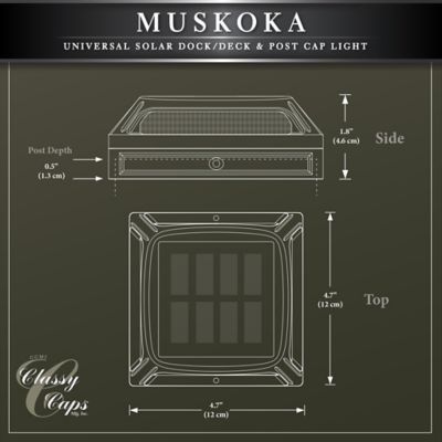 Image showing 9 th Classy Caps 25-Lumen Muskoka Solar Post Path and Dock Light